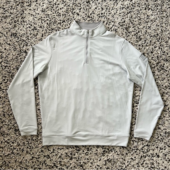 Peter Millar Other - Peter Millar Golf 1/4 Zip Pullover Shirt Light Grey Lightweight Stretch Medium